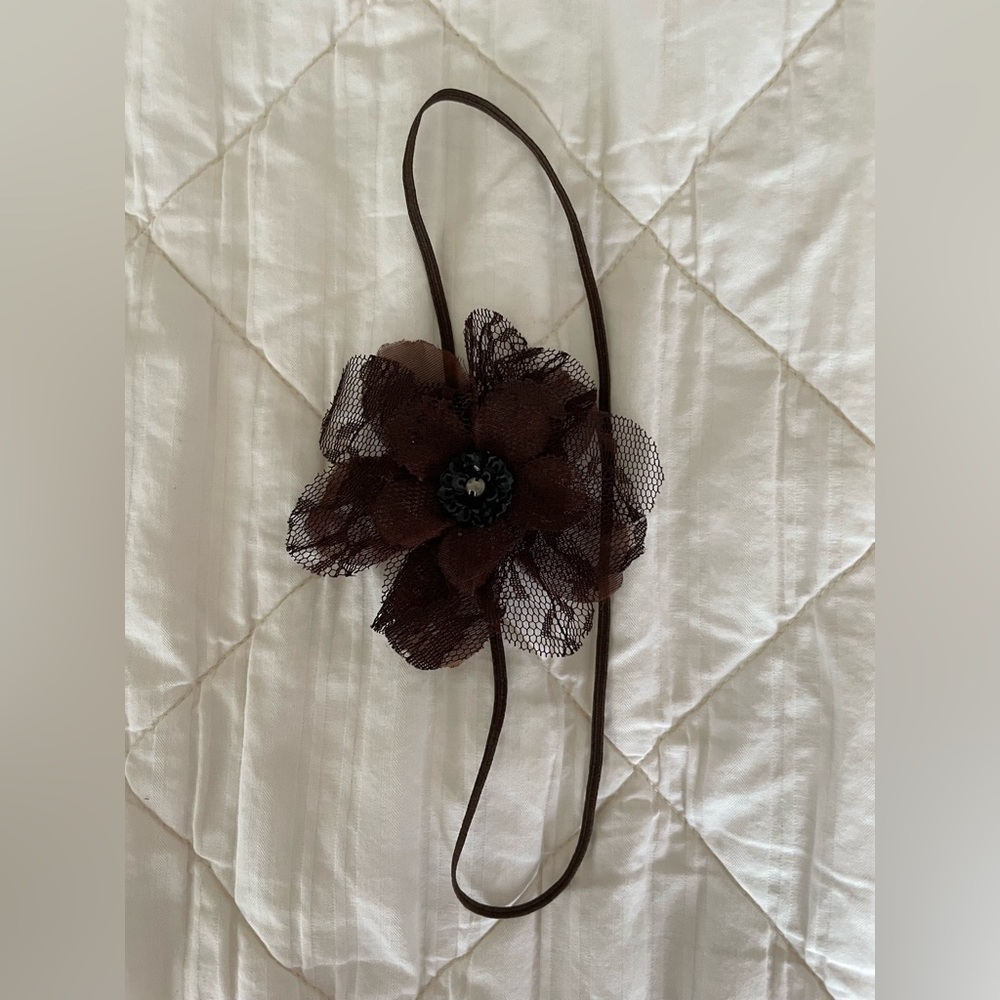 Brown Floral Headband